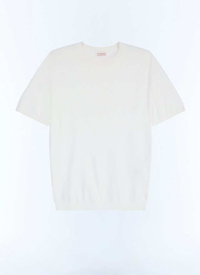 T-shirt blanc homme coton mercerisé Fursac - A2SATI-JA21-A002