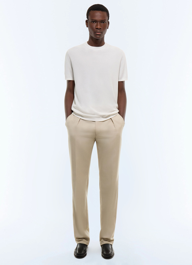 T-shirt ecru homme Fursac - A2SATI-JA21-A002