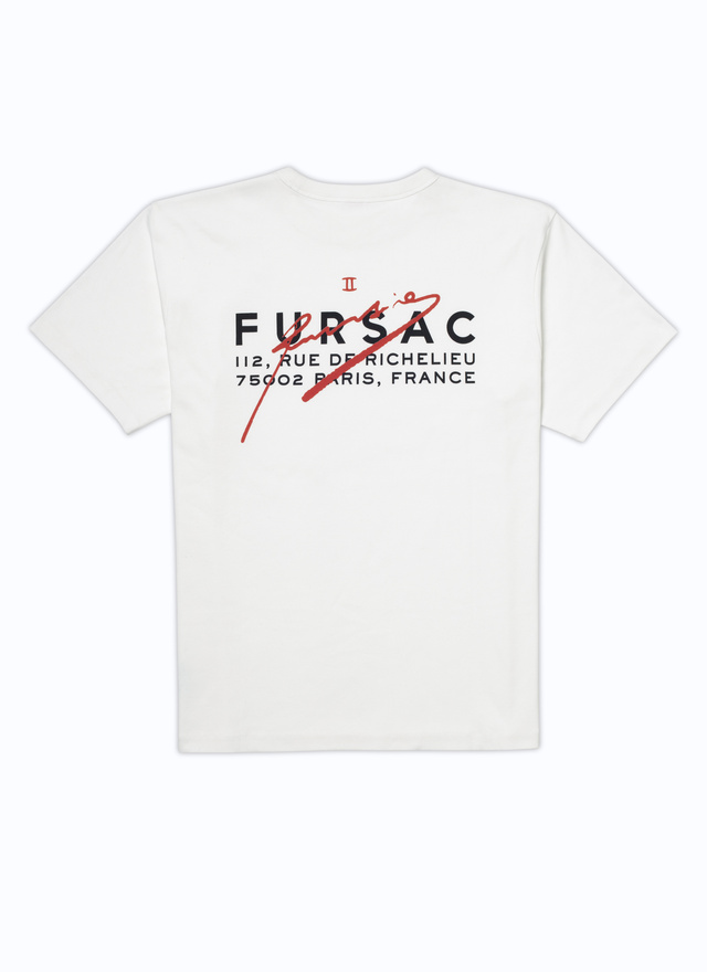 T-shirt ecru homme jersey de coton Fursac - 22HJ2ARRU-AJ17/02