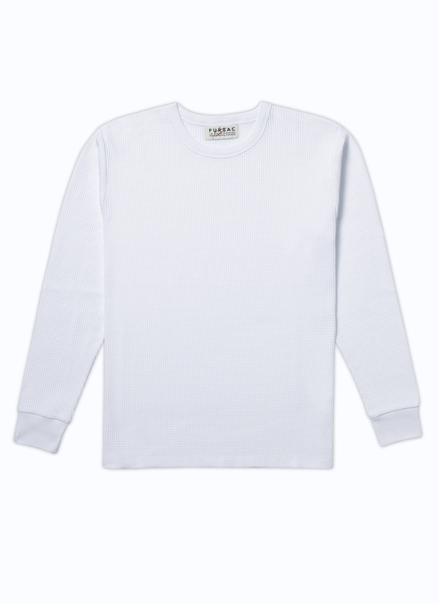 T-shirt blanc homme jersey de coton Fursac - 22HJ2ABEI-AJ18/02