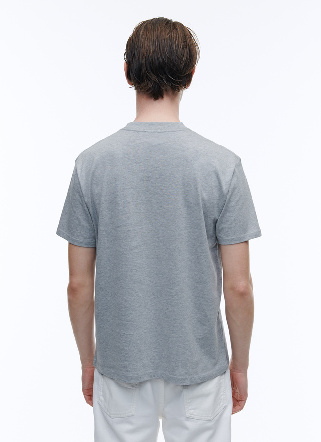 T-shirt gris homme jersey de coton Fursac - 22EJ2VETI-VJ01/27