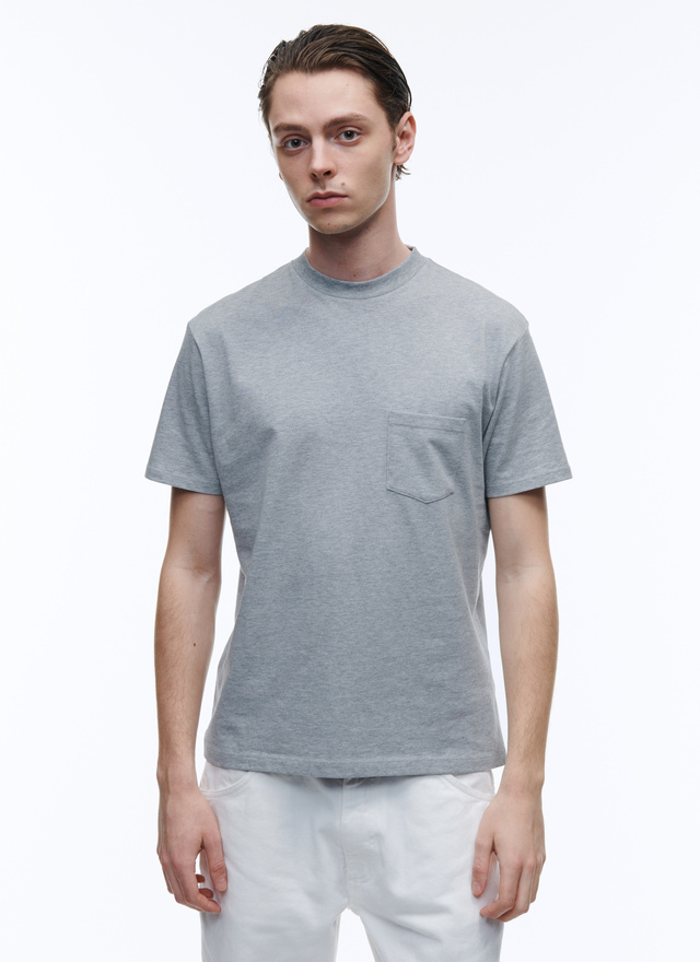 T-shirt homme gris jersey de coton Fursac - 22EJ2VETI-VJ01/27