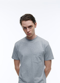 T-shirt gris en jersey de coton - 22EJ2VETI-VJ01/27