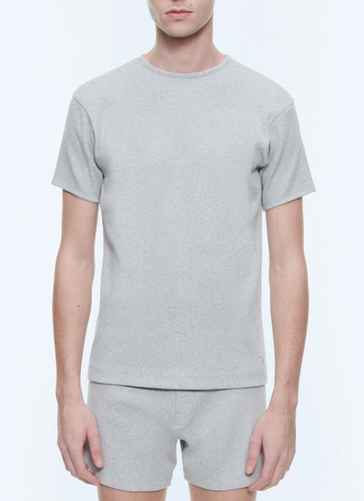T-shirt homme gris jersey de coton Fursac - J2DING-DJ01-B017