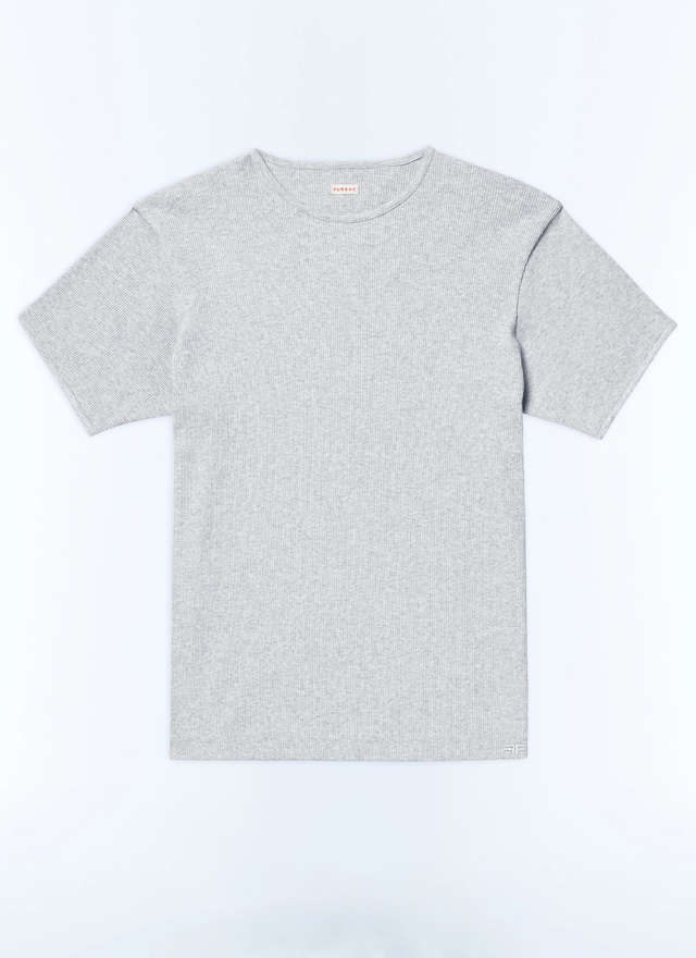 T-shirt gris homme jersey de coton Fursac - J2DING-DJ01-B017