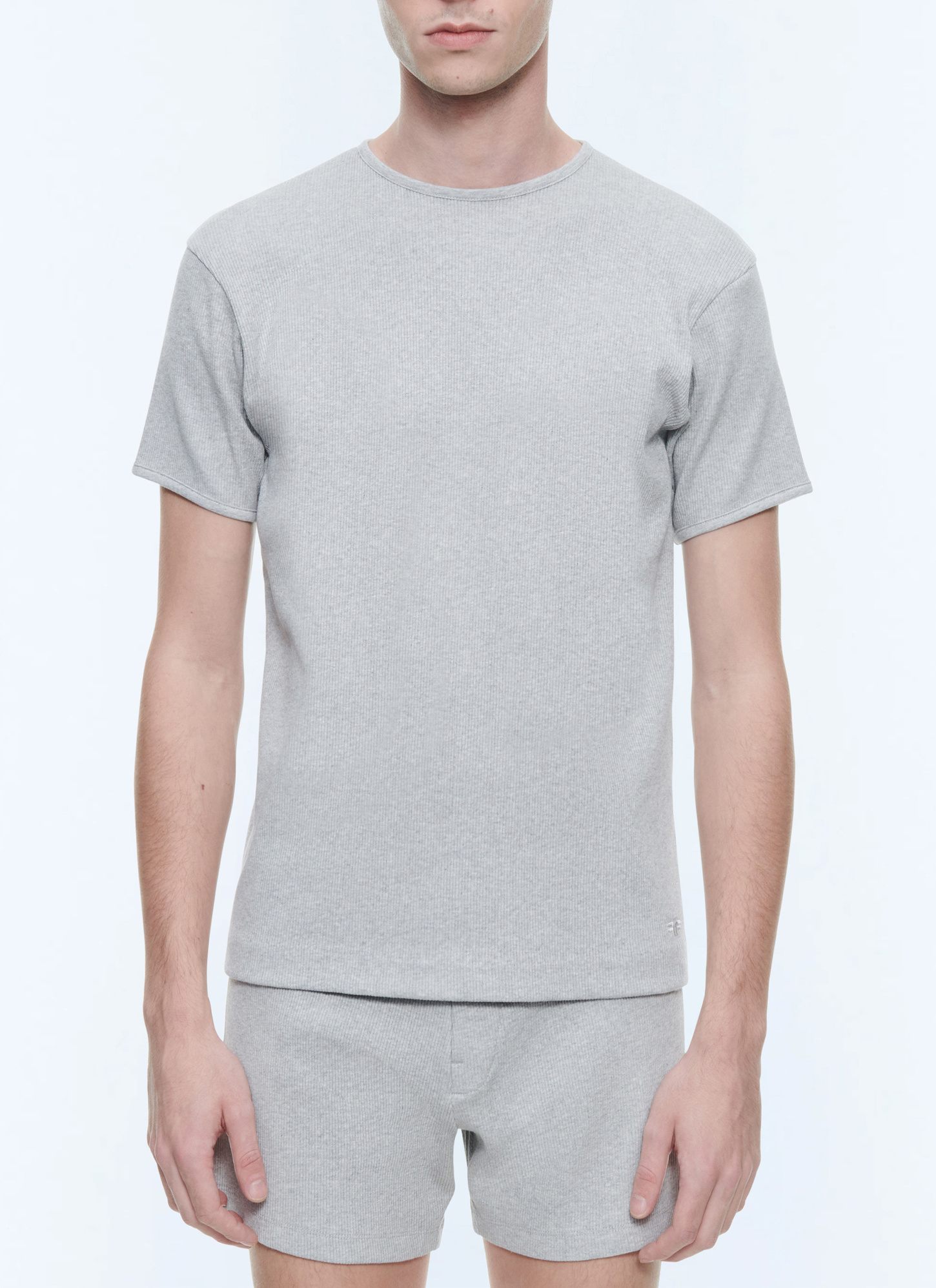 T-shirt homme gris jersey de coton Fursac - J2DING-DJ01-B017