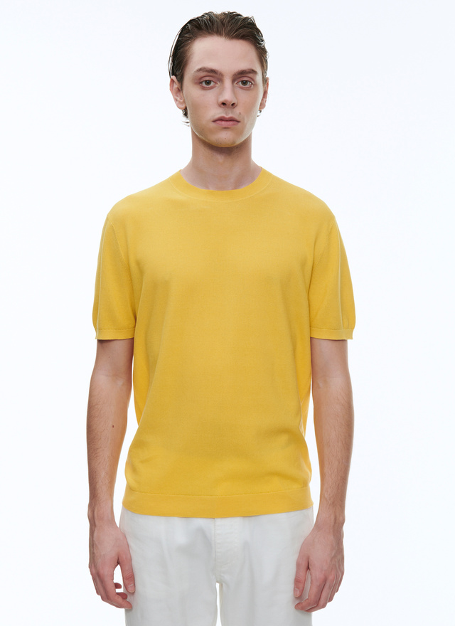 T-shirt homme jaune coton mercerisé Fursac - 23EA2SATI-SA01/52