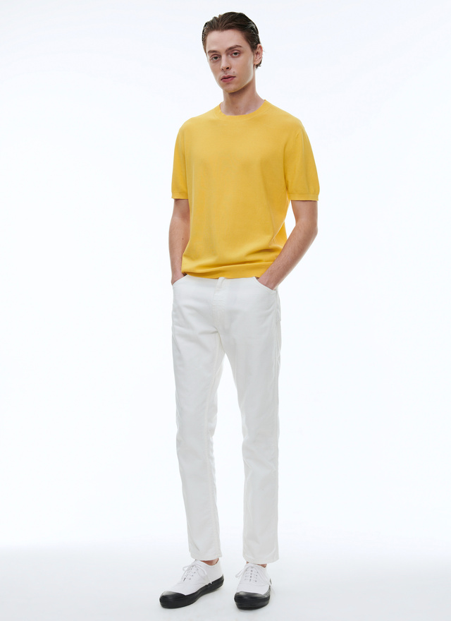 T-shirt homme jaune coton mercerisé Fursac - 23EA2SATI-SA01/52