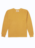 T-shirt jaune moutarde en coton nid d'abeille - 22HJ2ABEI-AJ18/50