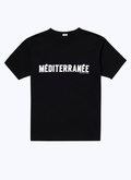 T-shirt noir imprimé en jersey de coton - 23EJ2BING-BJ04/20