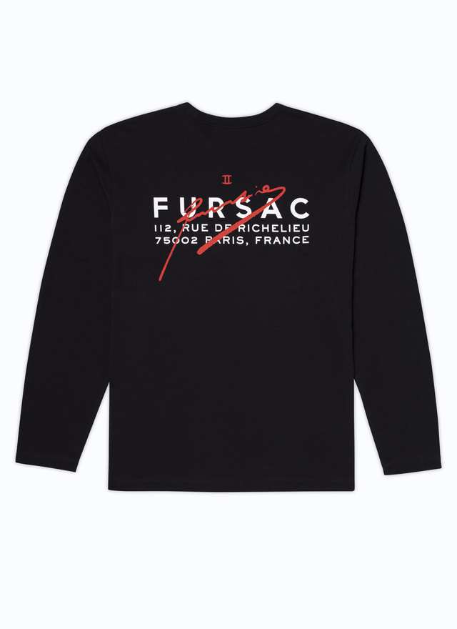 T-shirt noir homme jersey de coton Fursac - 22HJ2ARUM-AJ17/20