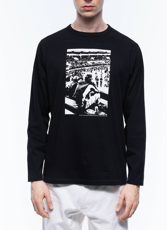 T-shirt homme noir jersey de coton biologique Fursac - J2CIRA-EJ14-B020