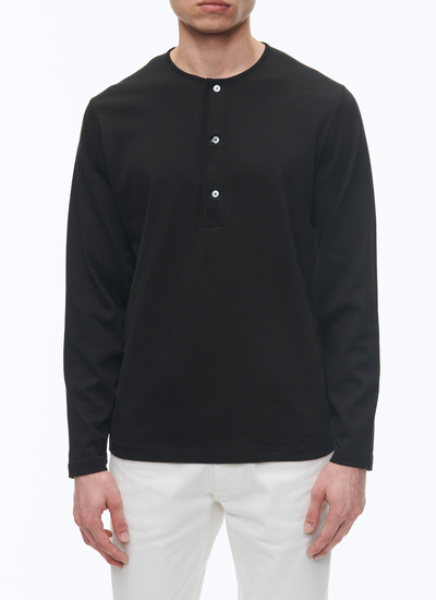 T-shirt homme noir jersey de coton Fursac - J2BOPA-TJ24-B020