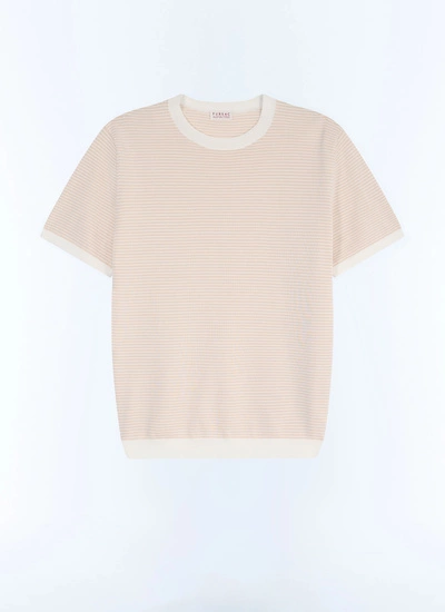 T-shirt beige homme coton mercerisé Fursac - A2SATU-JA22-A006