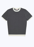 T-shirt rayé en coton mercerisé - 23EA2SATU-SA02/30