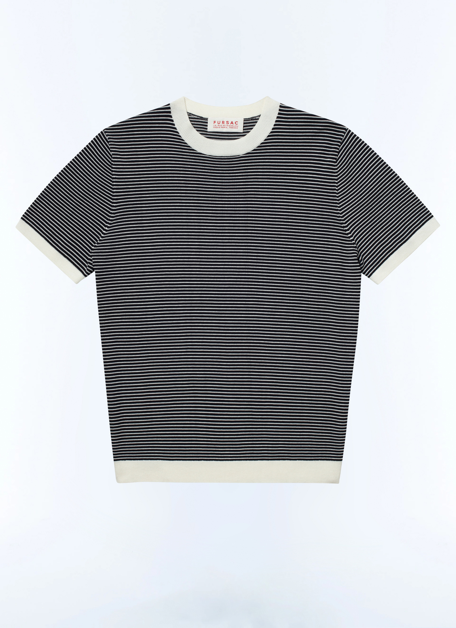 T-shirt bleu homme coton mercerisé Fursac - A2SATU-SA02-30