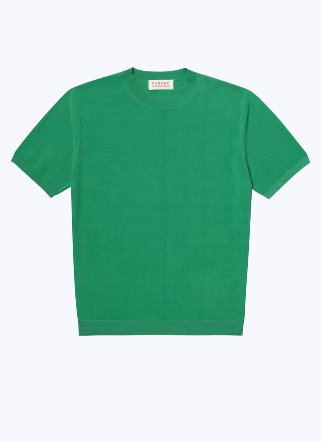 T-shirt vert homme coton mercerisé Fursac - 23EA2SATI-SA01/89
