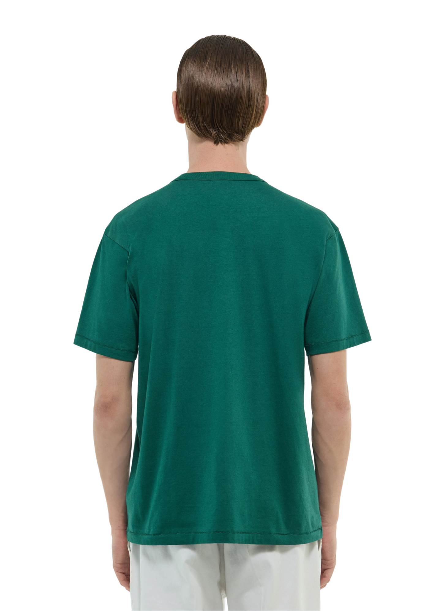 T-shirt homme vert émeraude jersey de coton biologique Fursac - J2CETA-EJ17-H009