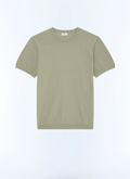 T-shirt point de riz en coton mercerisé - A2SATI-JA21-H005