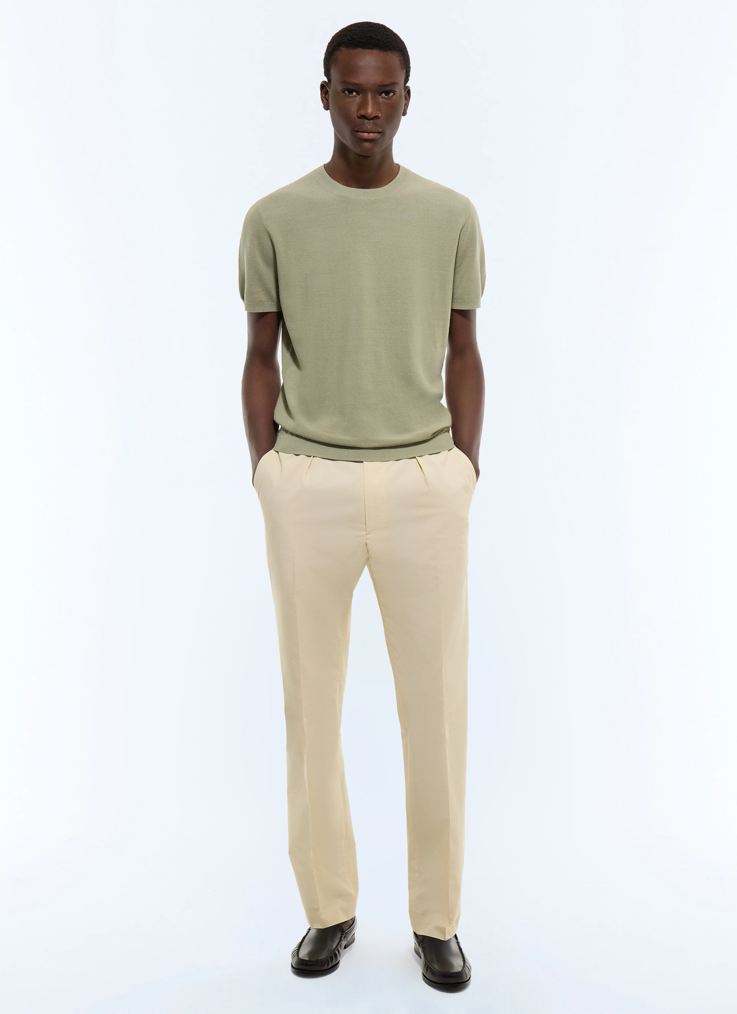 T-shirt vert sauge homme Fursac - A2SATI-JA21-H005