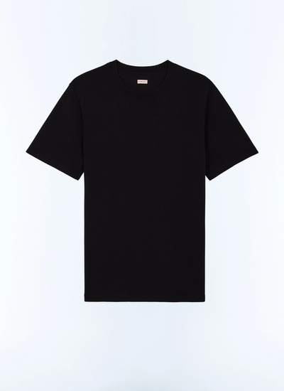 Men's black organic cotton and viscose t-shirt Fursac - A2JSOI-JA24-B020