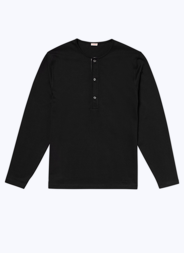 Men's black cotton jersey t-shirt Fursac - J2BOPA-TJ24-B020