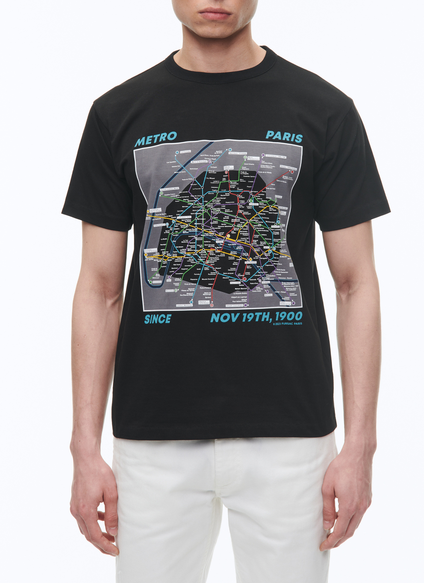 Men's black t-shirt Fursac - J2CETA-CJ05-B020