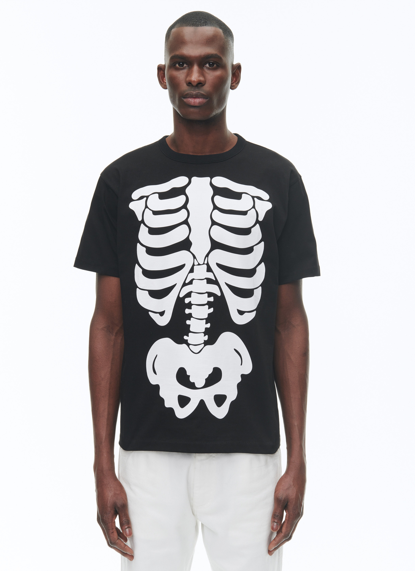 Men's t-shirt black cotton jersey Fursac - J2CETA-CJ07-B020