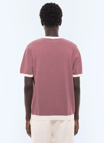 Men's red, bordeaux main fabric: 100% cotton t-shirt Fursac - A2SATU-SA02-C014