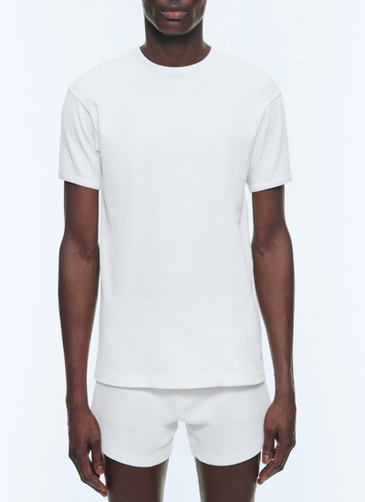 Men's t-shirt ecru cotton jersey Fursac - J2DING-DJ01-A002