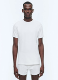 Ribbed cotton jersey Ringer t-shirt - J2DING-DJ01-A002