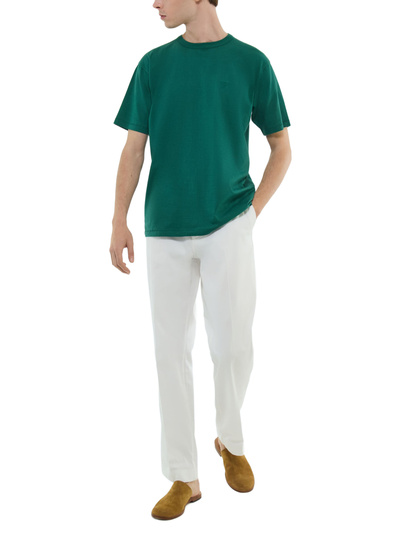 Men's t-shirt emerald green organic cotton jersey Fursac - J2CETA-EJ17-H009
