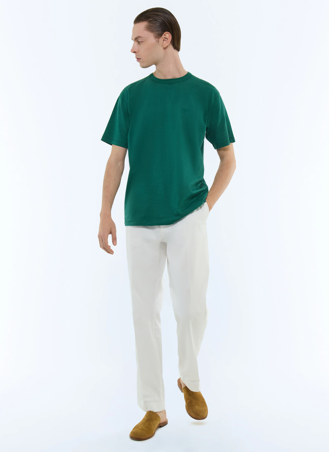 Men's emerald green t-shirt Fursac - J2CETA-EJ17-H009