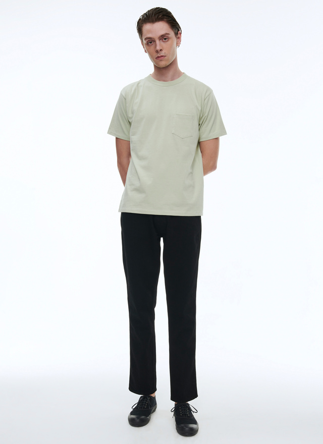Men's t-shirt green cotton jersey Fursac - 23EJ2ATEE-BJ13/45