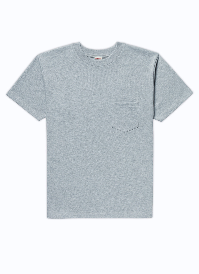 Men's grey cotton t-shirt Fursac - J2ATEE-AJ11-29
