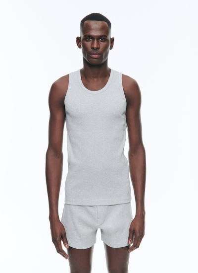 Men's t-shirt grey cotton jersey Fursac - J2DEDE-DJ01-B017
