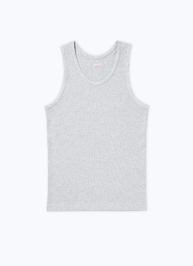 Men's grey cotton jersey t-shirt Fursac - J2DEDE-DJ01-B017