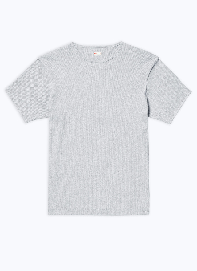 Men's grey cotton jersey t-shirt Fursac - J2DING-DJ01-B017