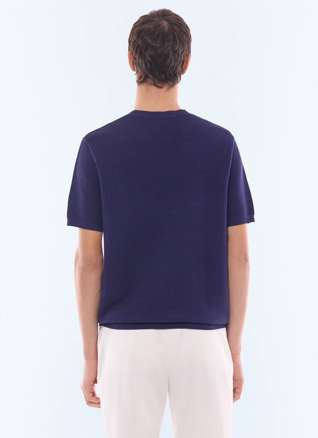 Men's certified viscose and polyester waffle-knit t-shirt Fursac - A2JOAN-JA12-D030