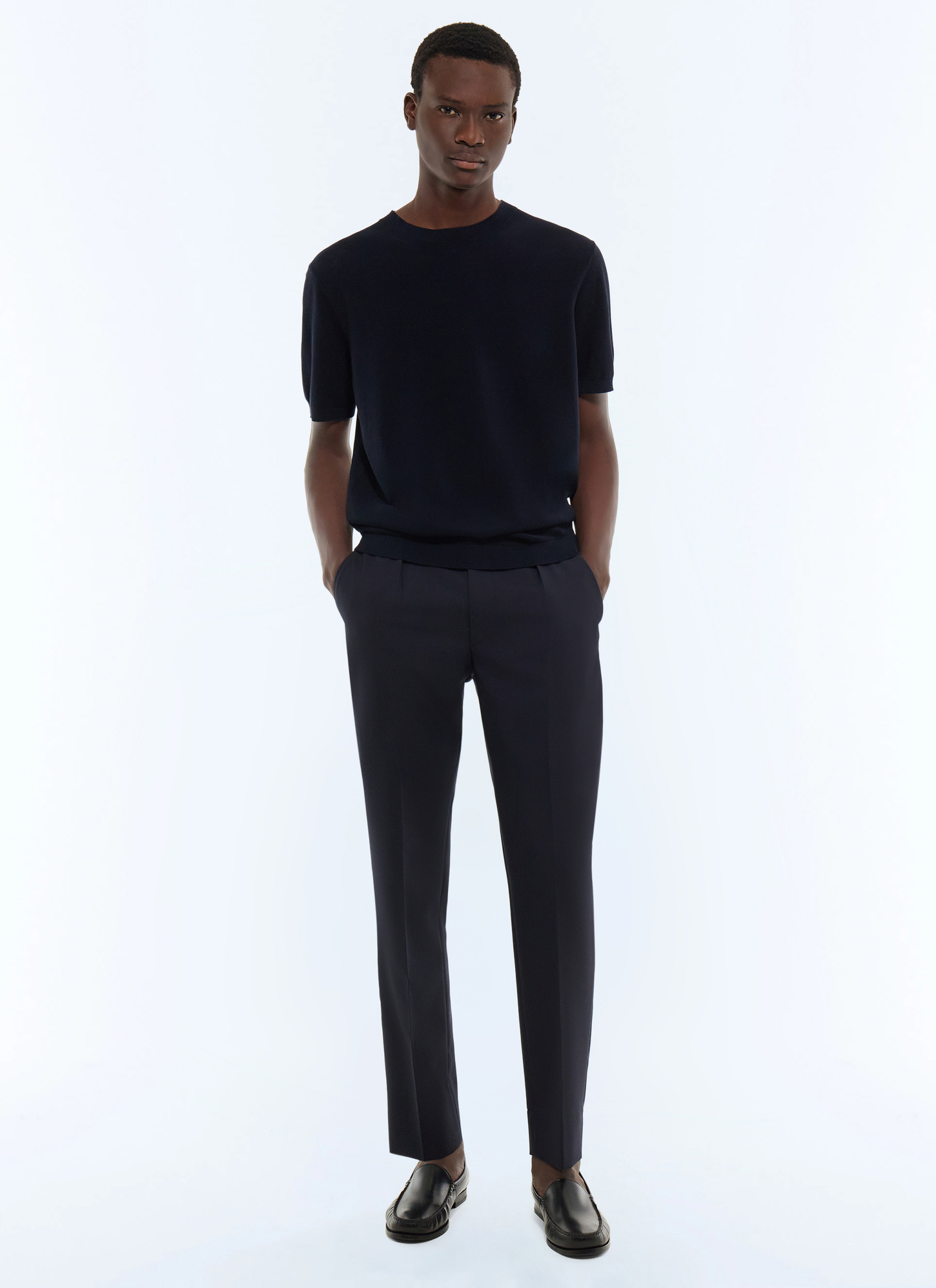 Men's navy blue t-shirt Fursac - A2SATI-JA21-D030