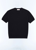 Navy blue cotton t-shirt - A2SATI-SA01-30
