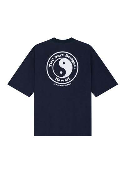 Fursac men's t-shirt - Navy blue - T&C surf design x Fursac logo print fursac x t&c surf cotton t-shirt J2FAWA-FJ16-D030