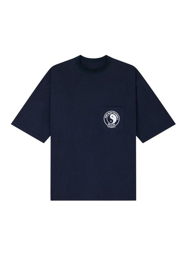 Men's t-shirt navy blue organic cotton jersey Fursac - J2FAWA-FJ16-D030