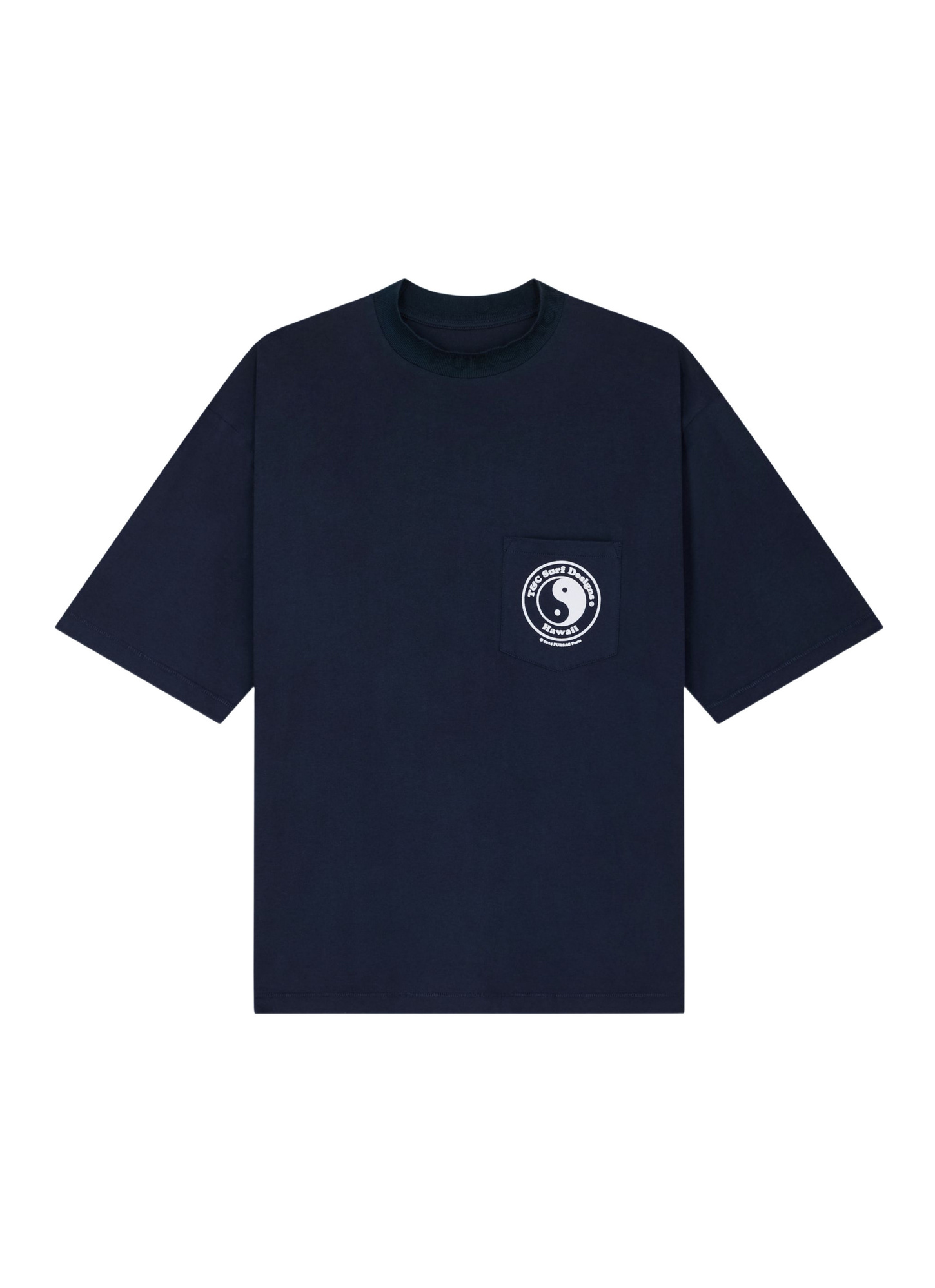 Men's t-shirt navy blue organic cotton jersey Fursac - J2FAWA-FJ16-D030