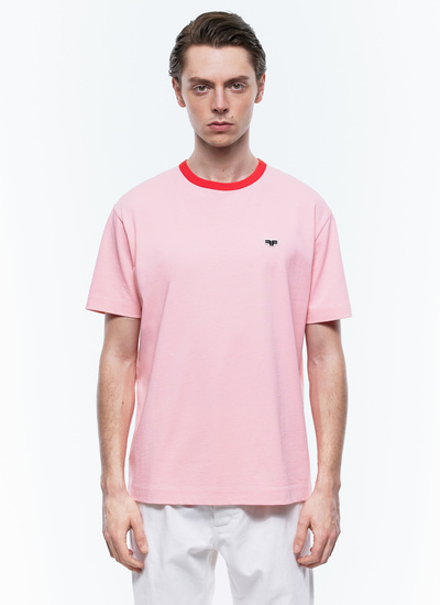 Men's t-shirt pink organic cotton jersey Fursac - J2CETA-EJ12-F007