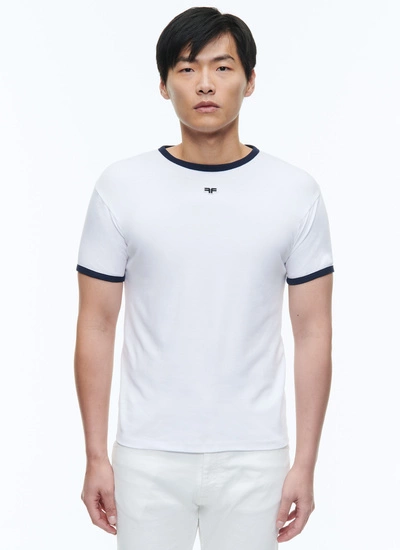 Men's t-shirt white organic cotton interlock Fursac - J2DINK-DJ16-A001