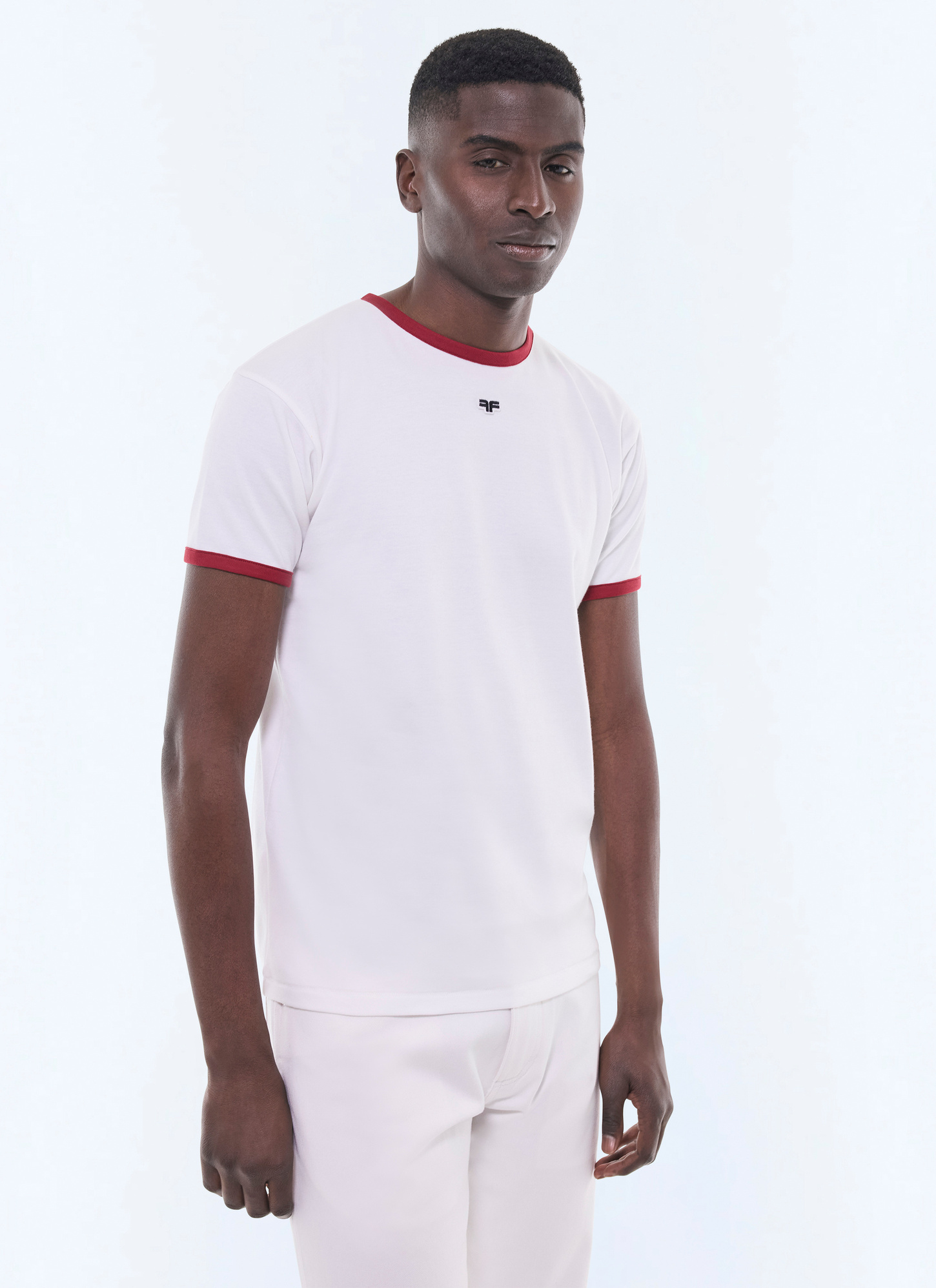 Men's t-shirt white organic cotton Fursac - J2DINK-DJ16-A015