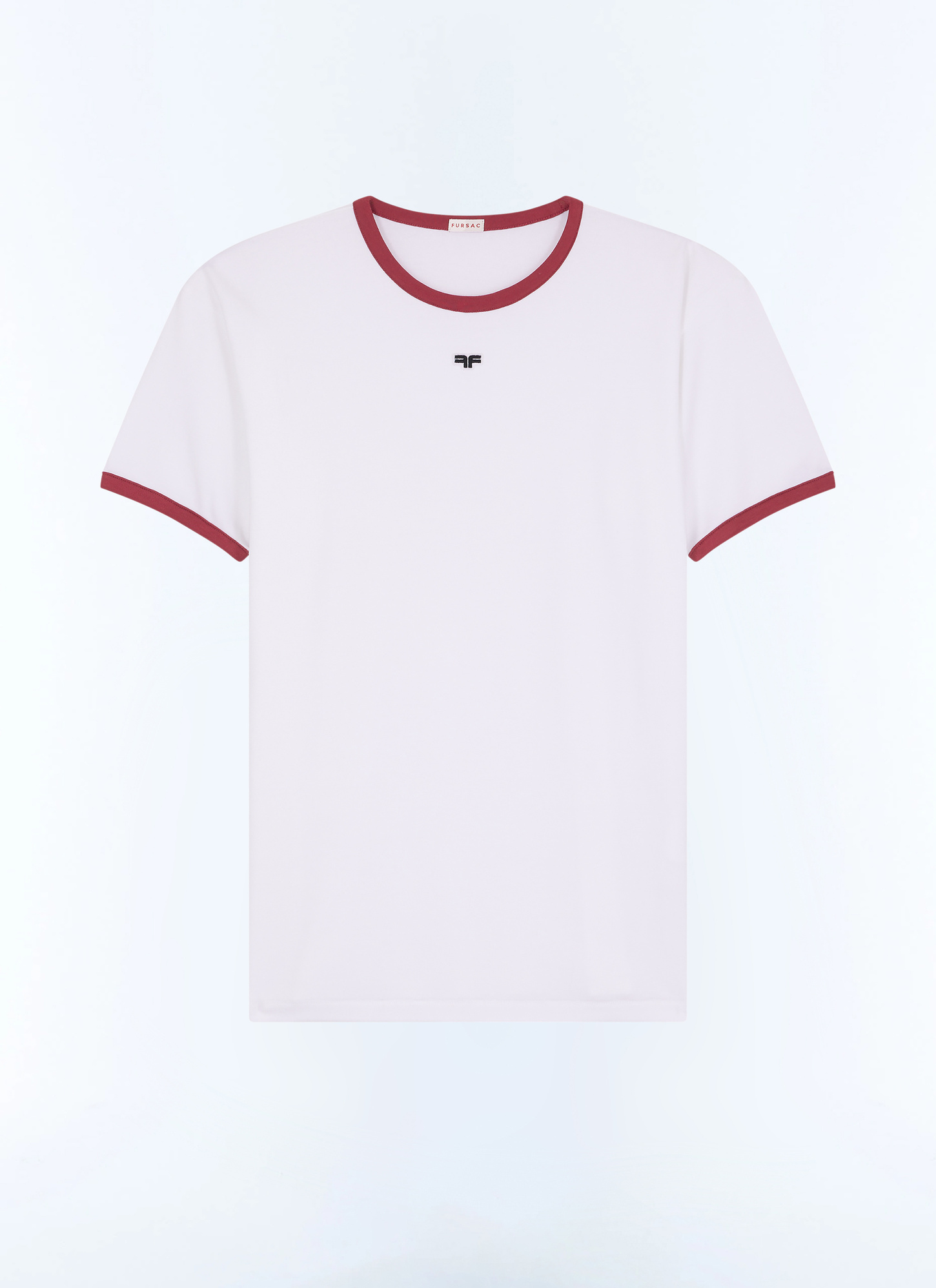 Men's white, ecru organic cotton t-shirt Fursac - J2DINK-DJ16-A015