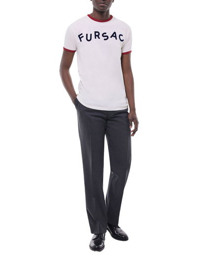 Men's white, ecru organic cotton t-shirt Fursac - J2DINK-GJ02-A001
