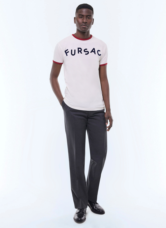Men's white t-shirt Fursac - J2DINK-GJ02-A001